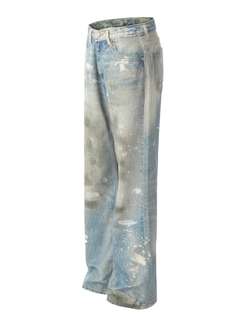Load image into Gallery viewer, Men's Waste Soil Style Straight Leg Jeans
