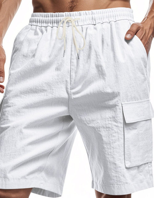 Load image into Gallery viewer, Men's Full Size Drawstring Shorts with Cargo Pockets Plus Size
