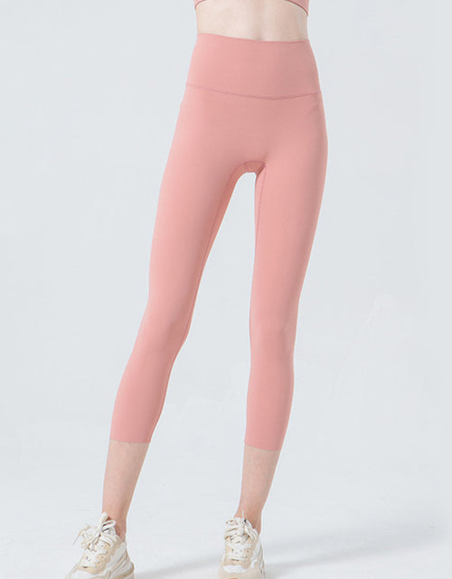 Load image into Gallery viewer, Wide Waistband Cropped Sports Leggings
