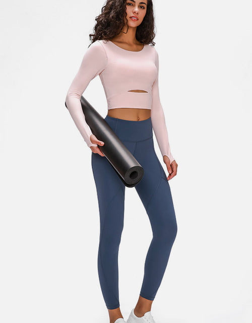Load image into Gallery viewer, Millennia Long Sleeve Cropped Top With Sports Strap
