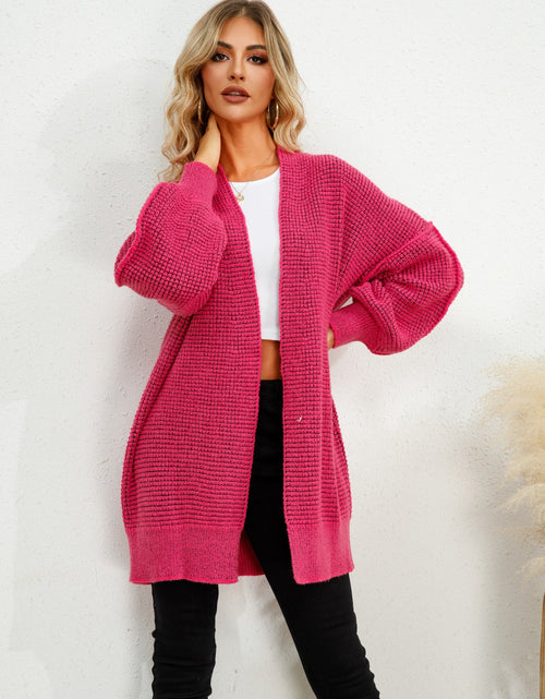 Load image into Gallery viewer, Open Front Dropped Shoulder Cardigan
