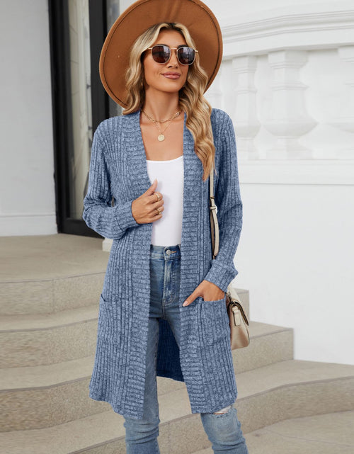 Load image into Gallery viewer, Open Front Long Sleeve Cardigan
