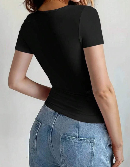 Load image into Gallery viewer, Round Neck Short Sleeve T-Shirt
