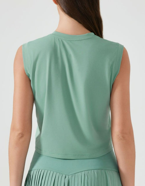 Load image into Gallery viewer, Millennia Round Neck Cropped Active Tank
