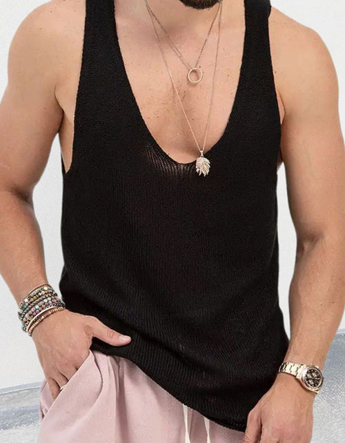 Load image into Gallery viewer, Men's Scoop Neck Knit Tank
