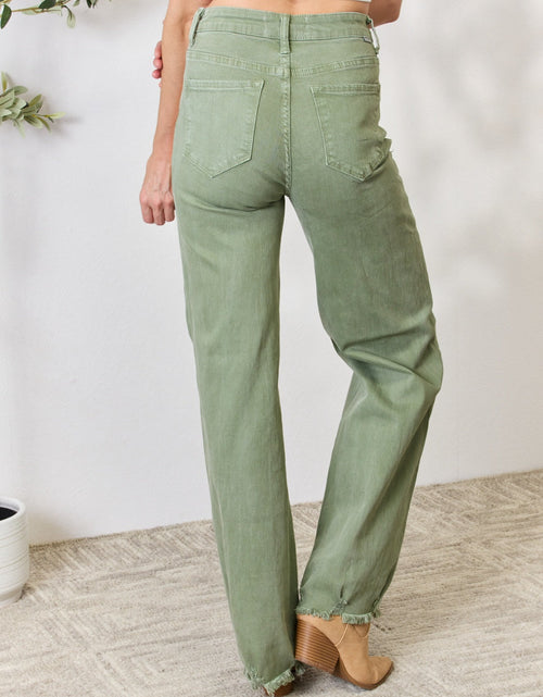 Load image into Gallery viewer, RISEN Full Size Raw Hem Wide-Leg Jeans
