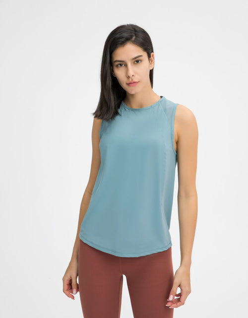 Load image into Gallery viewer, Millennia Cutout Back Round Neck Active Tank
