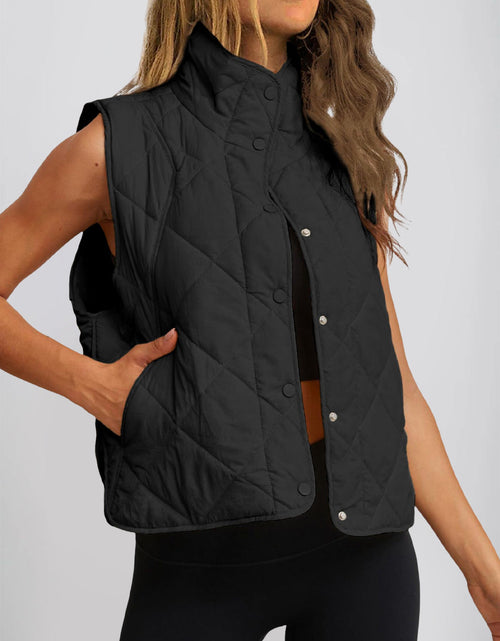 Load image into Gallery viewer, Snap Down Texture Vest Coat with Pockets
