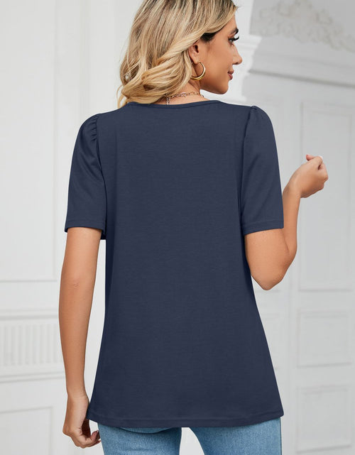 Load image into Gallery viewer, Square Neck Puff Sleeve T-Shirt
