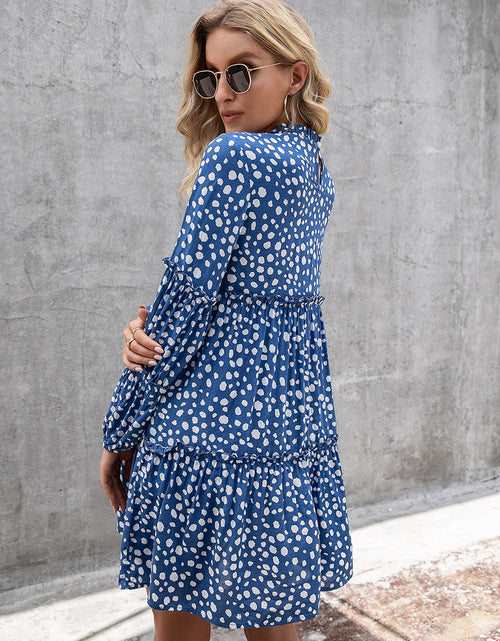 Load image into Gallery viewer, Ivy Lane Printed Long Sleeve Tiered Dress
