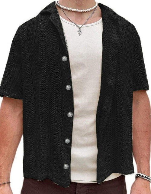 Load image into Gallery viewer, Men's Full Size Button Down Short Sleeve Shirt Plus Size
