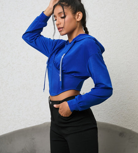 Long Sleeve Drawstring Hoodie