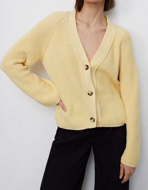 Load image into Gallery viewer, Raglan Sleeve Button Down Cardigan
