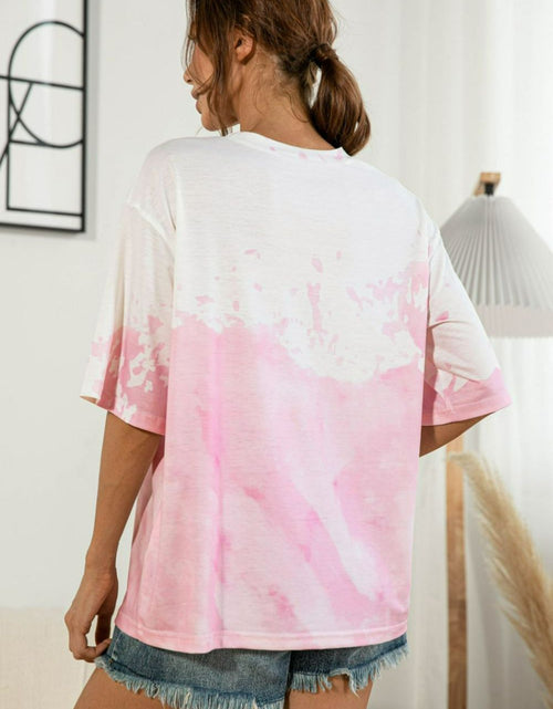 Load image into Gallery viewer, Tie-Dye Round Neck Tee Shirt
