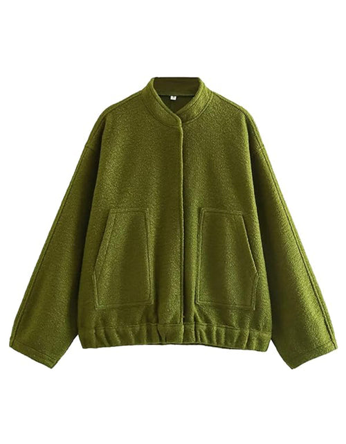 Load image into Gallery viewer, Full Size Snap Down Drop Shoulder Jacket
