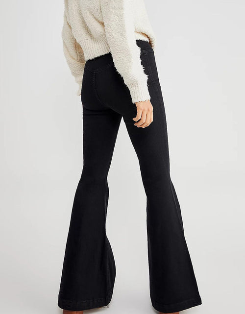 Load image into Gallery viewer, Asymmetric Waist Flare Jeans
