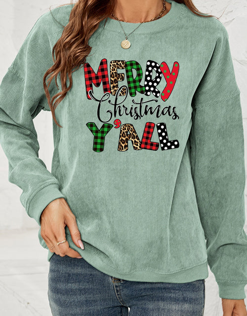 Load image into Gallery viewer, MERRY CHRISTMAS Y'ALL Graphic Sweatshirt
