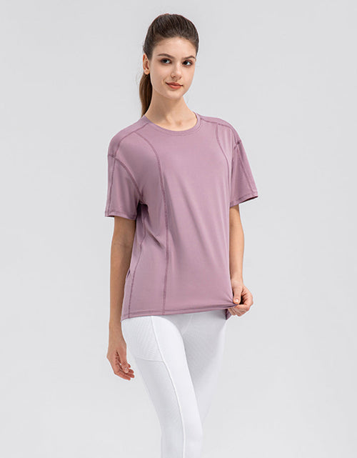 Load image into Gallery viewer, Round Neck Short Sleeve Active Top
