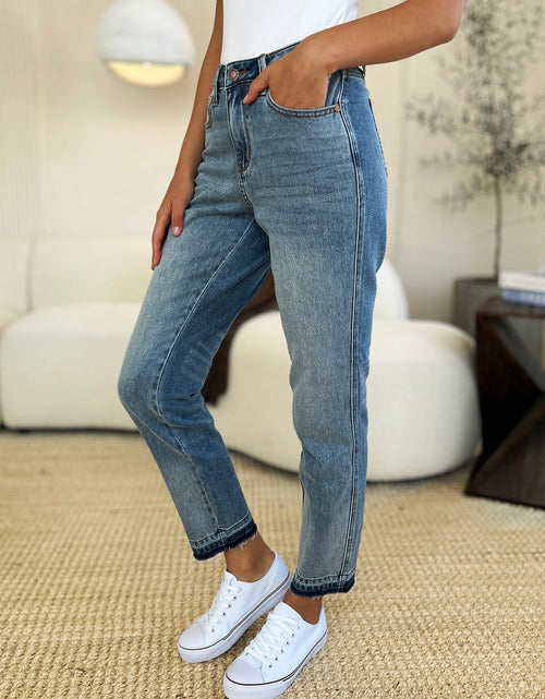Load image into Gallery viewer, Judy Blue Full Size Mid Rise Rigid Magic Release Hem Jeans
