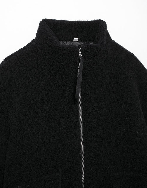 Load image into Gallery viewer, Turtleneck Zip Up Long Sleeve Plush Jacket
