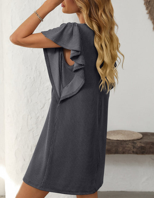 Load image into Gallery viewer, Mandy Ruffled Round Neck Short Sleeve Dress
