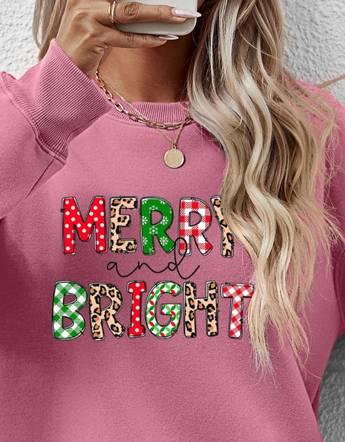 Load image into Gallery viewer, MERRY AND BRIGHT Round Neck Sweatshirt
