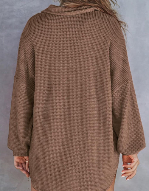 Load image into Gallery viewer, Half Button Long Sleeve Sweatshirt

