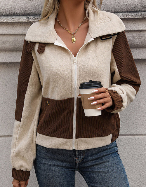Load image into Gallery viewer, Perfee Color Block Zip Up Pocketed Jacket
