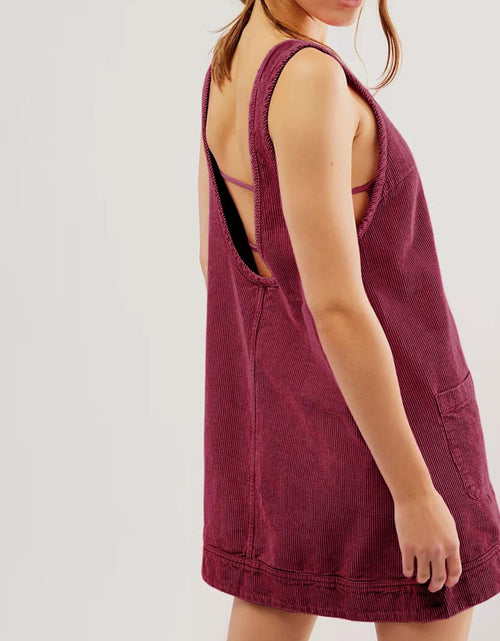 Load image into Gallery viewer, Mandy Round Neck Wide Strap Mini Dress with Pockets
