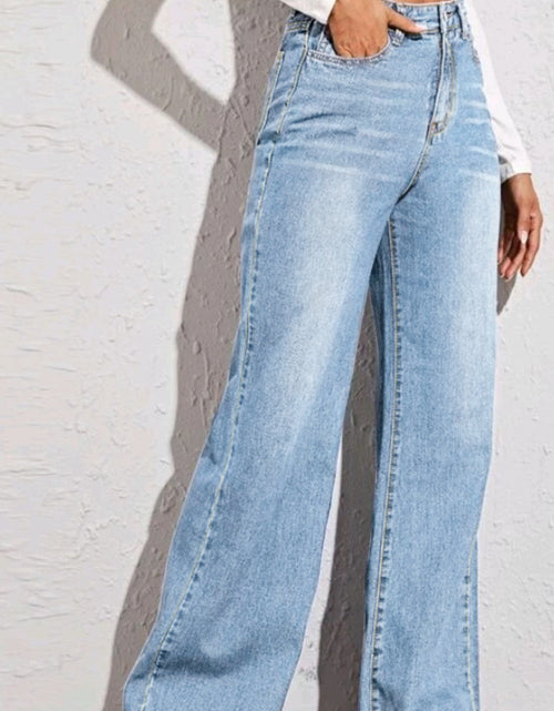 Load image into Gallery viewer, High Waist Wide Leg Jeans
