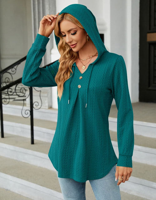 Load image into Gallery viewer, Long Sleeve Hooded Blouse
