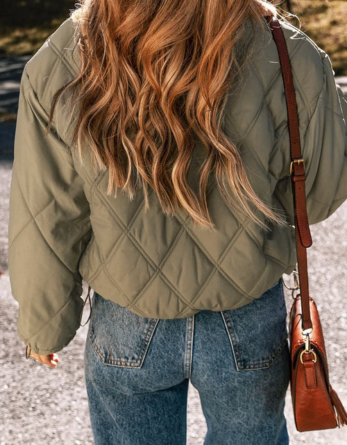 Load image into Gallery viewer, Drawstring Collared Neck Long Sleeve Winter Coat
