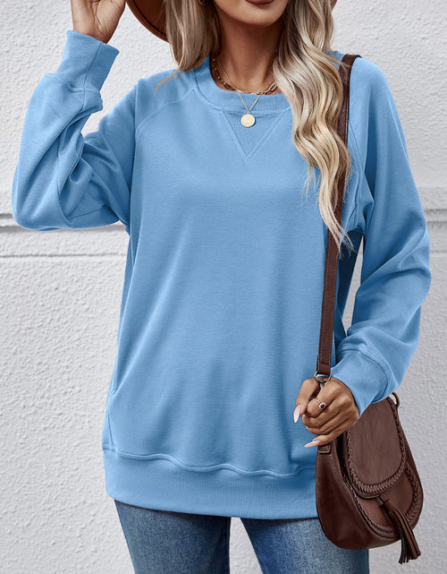Load image into Gallery viewer, Round Neck Long Sleeve Sweatshirt
