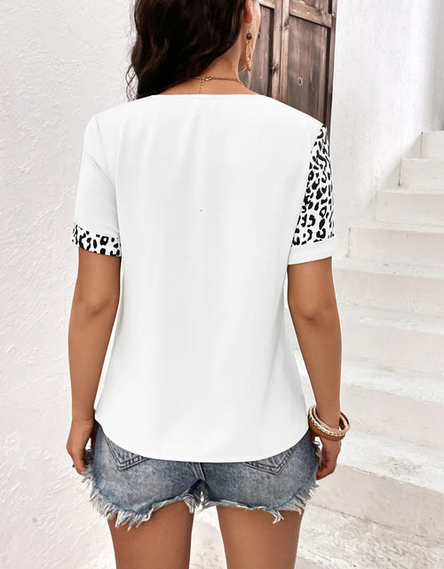 Load image into Gallery viewer, Ivy Lane Leopard Round Neck Short Sleeve Tee
