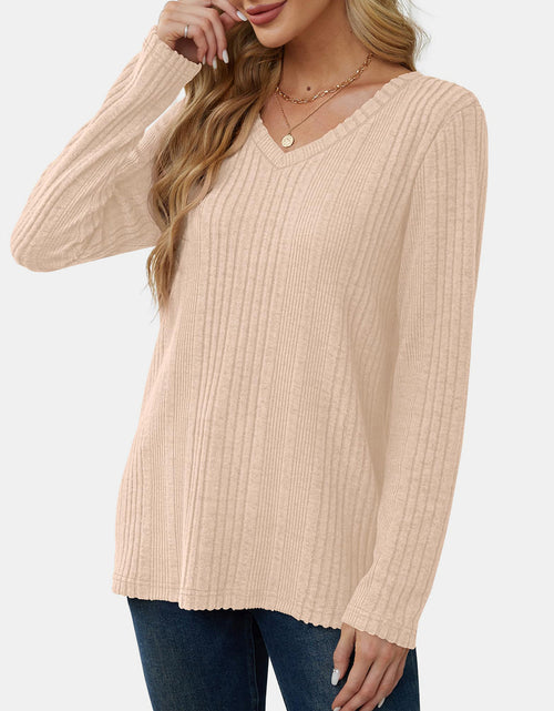 Load image into Gallery viewer, V-Neck Long Sleeve T-Shirt
