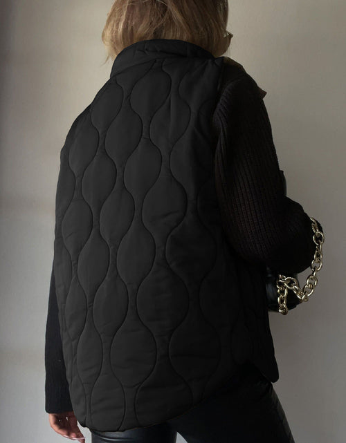 Load image into Gallery viewer, Collared Neck Vest with Pockets
