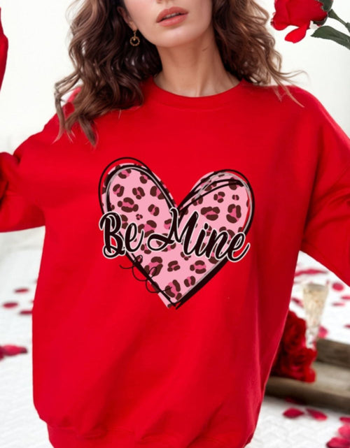 Load image into Gallery viewer, Valentine's Day BE MINE Heart Long Sleeve Sweatshirt
