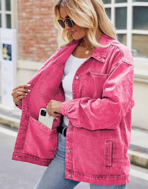 Load image into Gallery viewer, Button Up Denim Jacket with Pockets
