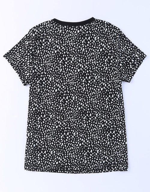 Load image into Gallery viewer, Animal Print Round Neck Short Sleeve T-Shirt
