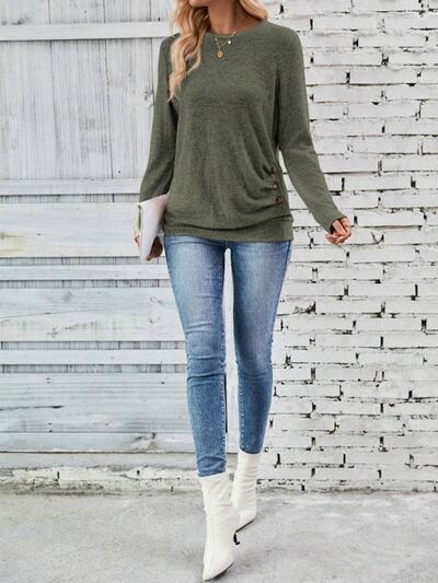 Load image into Gallery viewer, Round Neck Long Sleeve T-Shirt
