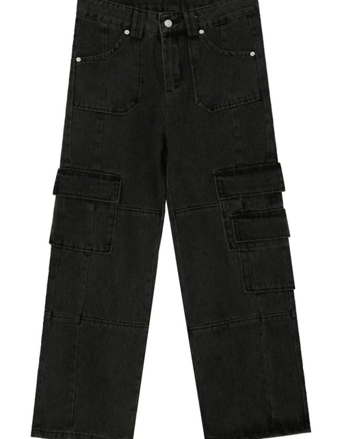 Load image into Gallery viewer, Baggy Jeans with Cargo Pockets
