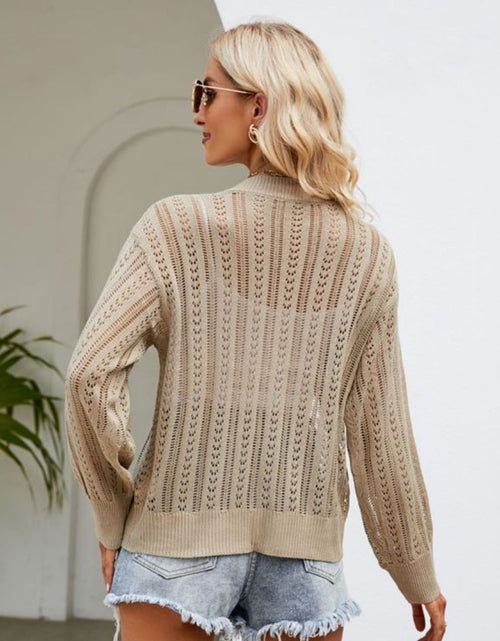 Load image into Gallery viewer, Button Down Ribbed Trim Cardigan
