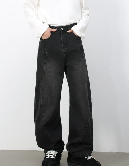 Load image into Gallery viewer, Men's Wide Leg Jeans with Pockets
