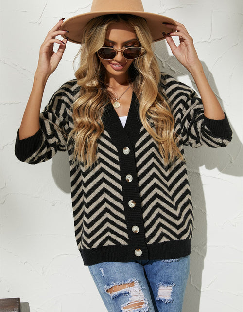 Load image into Gallery viewer, Angel Wings V-Neck Button-Down Cardigan
