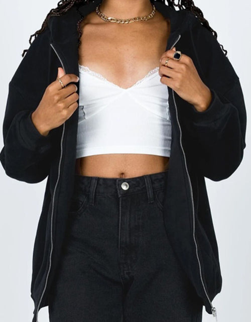 Load image into Gallery viewer, Zip-Up Drawstring Hoodie
