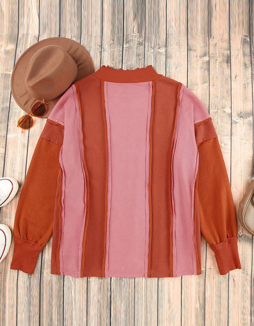 Load image into Gallery viewer, Color Block Exposed Seam Top
