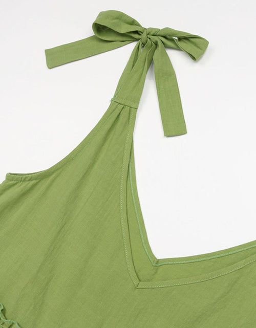 Load image into Gallery viewer, Perfee Tiered Frill V-Neck Sleeveless Dress
