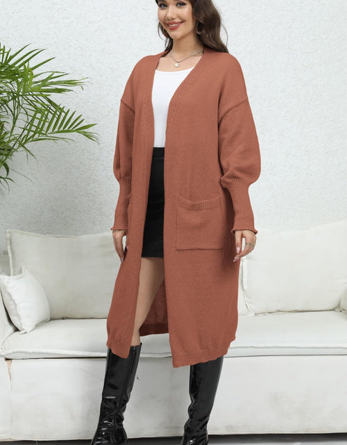 Load image into Gallery viewer, Open Front Dropped Shoulder Cardigan
