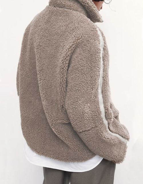 Load image into Gallery viewer, Zip Up Turtleneck Long Sleeve Plush Jacket

