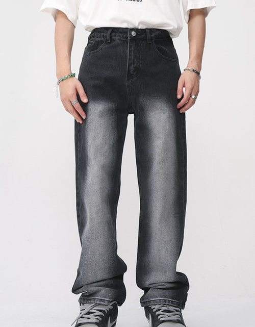 Load image into Gallery viewer, Men's Washed Straight Leg Jeans

